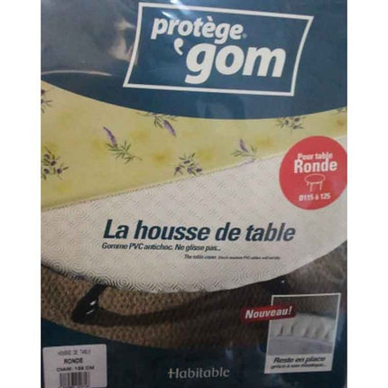Sous nappe gom ronde élastiqué 1m35 pour une table de 1m15 à 1m25   - Protège TABLE ROND - housse de table
