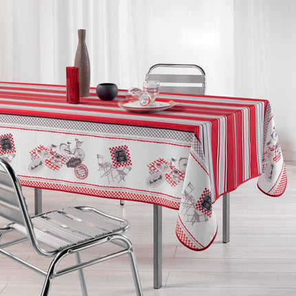 Nappe bistrot chic 2m40 x 1m50 anti tache et infroissable