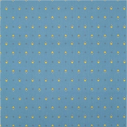 Tissu au mètre coton provençale vence Bleu J all over
