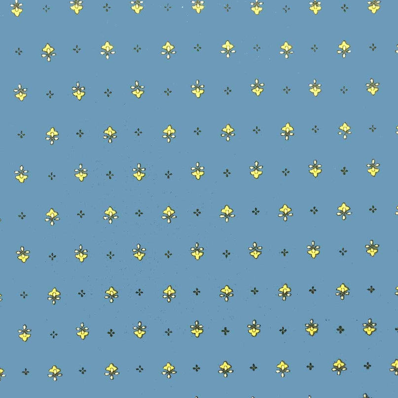 Tissu au mètre coton provençale vence Bleu J all over