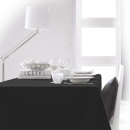 Nappe unie noire  2m40 x 1m48 anti tache sans repassage