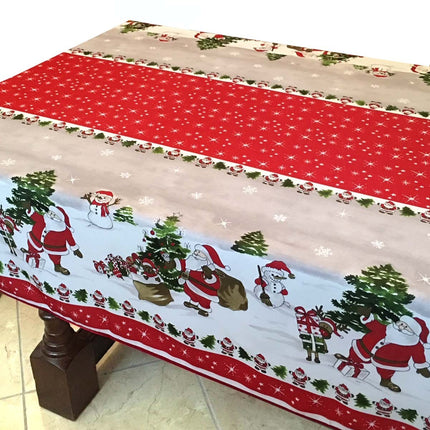 Nappe Noël Santa Claus  anti tache et infroissable 2m40 x 1m50