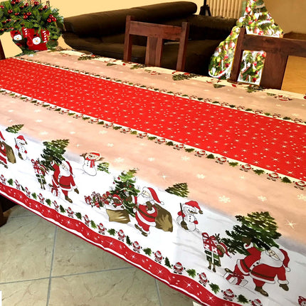 Nappe Noël Santa Claus  anti tache et infroissable 2m40 x 1m50