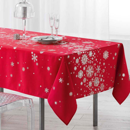 Nappe  constellation rouge argent 3m x 1m50 anti tache infroissable