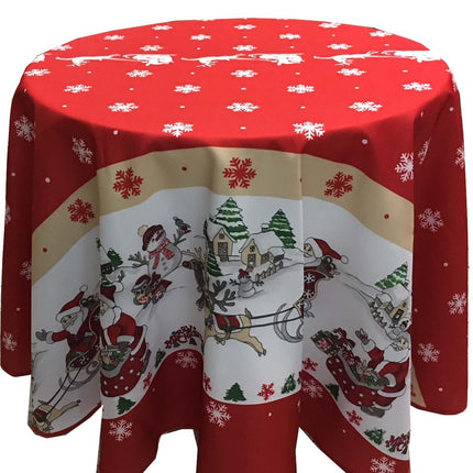 Nappe ronde 1m80 Noël Natale  anti tache et infroissable
