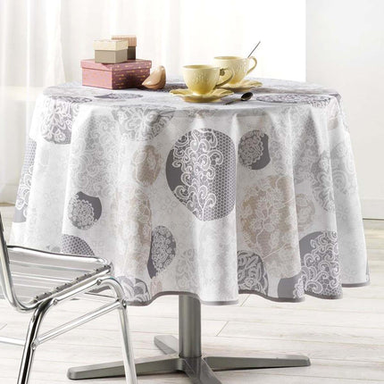 Nappe ronde 1m80 barbara naturel anti tache et infroissable