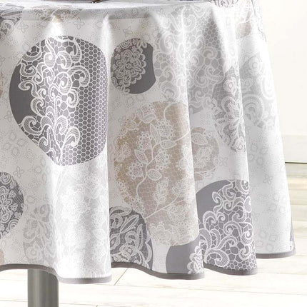 Nappe ronde 1m80 barbara naturel anti tache et infroissable