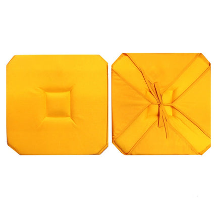 Coussin de chaise à rabats uni essentiel jaune 36 cm x 36 cm