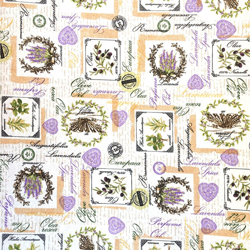 Tissu au mètre coton enduit Arles 140 cm de large