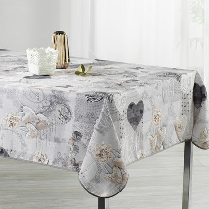 Nappe coeurs  2m40 x 1m48 ref 94714 Anti tache Infroissable