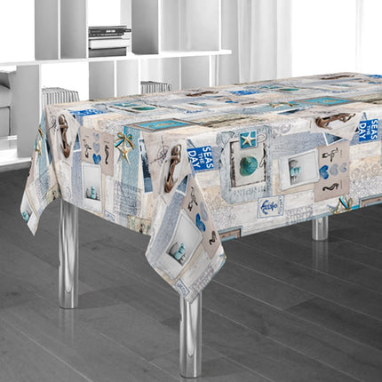 Nappe coquillage  2m x 1m48 ref 94889 Anti tache Infroissable