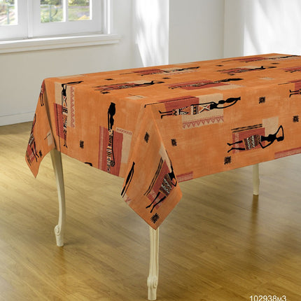 Nappe africaine orange  2m / 1m50