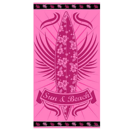 Serviette de plage JQ140 Righteous fushia 95 cm x 175 cm