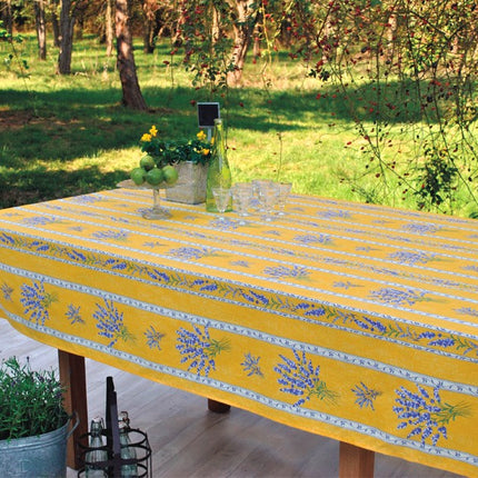 Nappe valensole jaune coton enduit 1m55/1m20