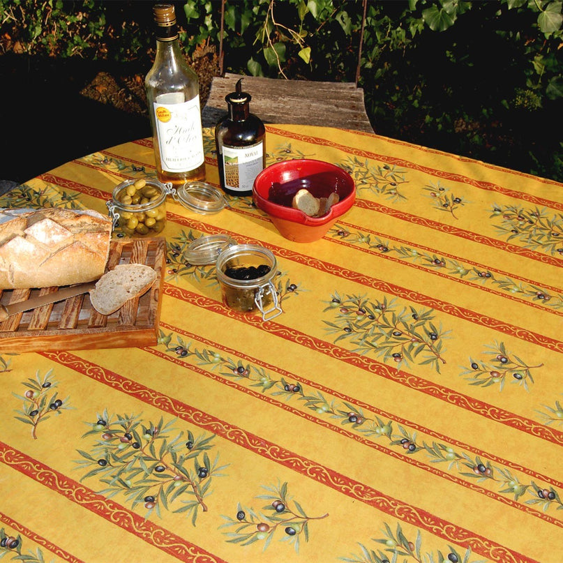 Nappe clos des oliviers jaune coton enduit 1m50/1m20
