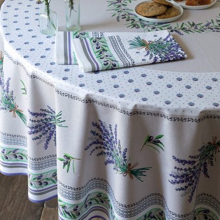 Nappe ronde coton Enduit plastifié Lauris 1m80