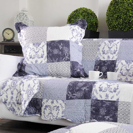 Couvre Lit  Boutis Allyson  2m40 x 2m60  + 2 taies d'oreillers