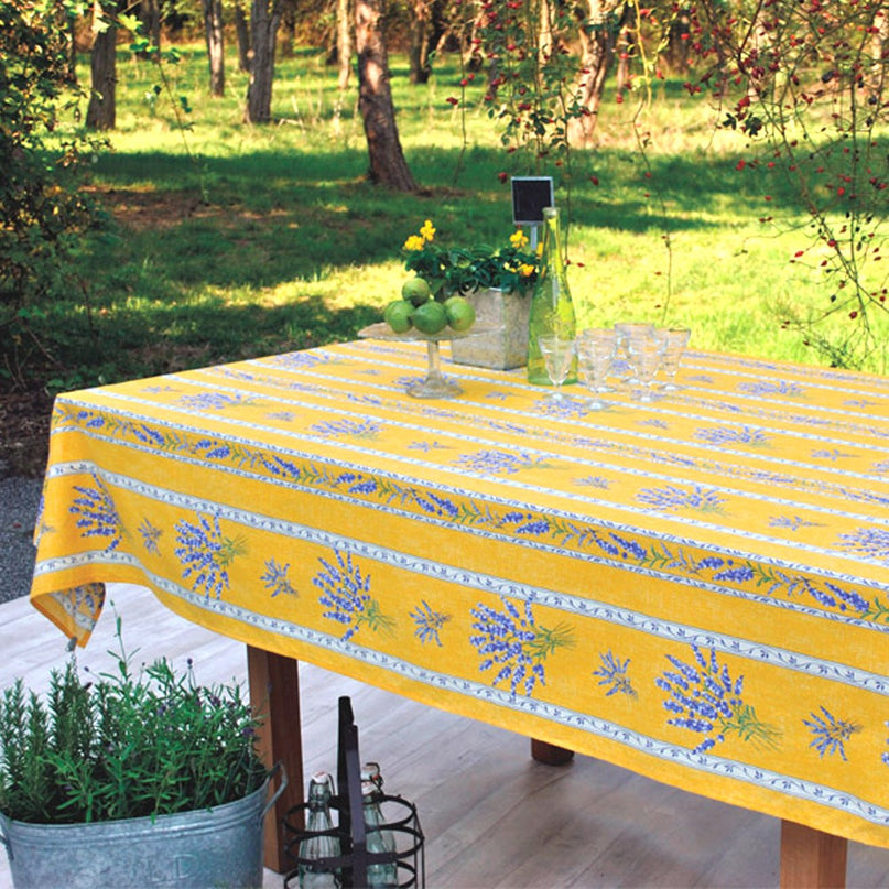 Nappe coton valensole jaune  3m/1m55