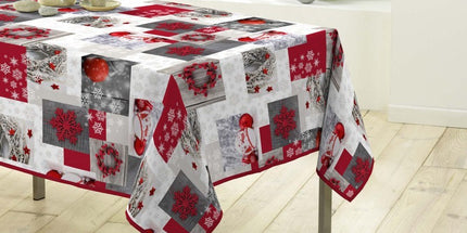 Nappe de NOEL FLOCONETTE 2m40 x 1m50 anti tache et infroissable