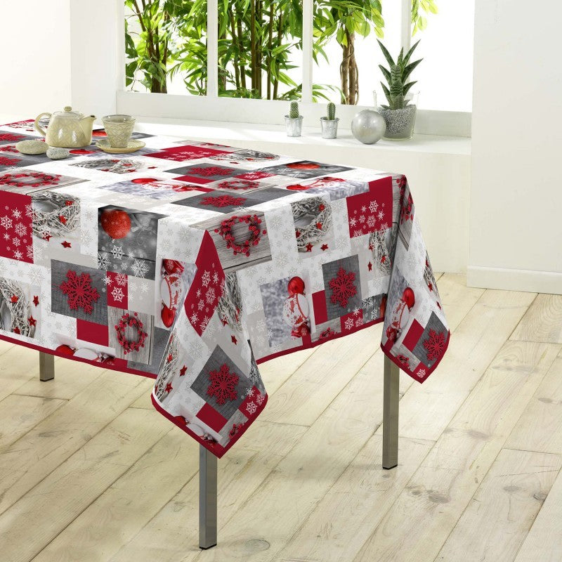 Nappe de NOEL FLOCONETTE 2m40 x 1m50 anti tache et infroissable