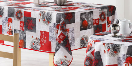 Nappe de NOEL FLOCONETTE 2m40 x 1m50 anti tache et infroissable