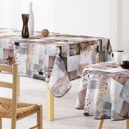 Nappe de  NOEL Etoile Givrée 2m x 1m50 anti tache et infroissable