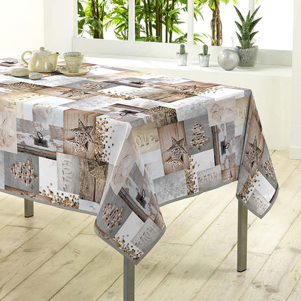 Nappe de  NOEL Etoile Givrée 2m40 x 1m50 anti tache et infroissable