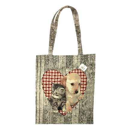 Sac en tissu tissé chien chat