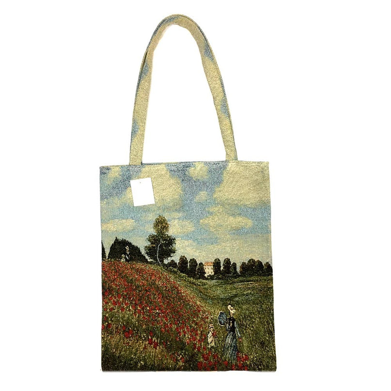 Sac en tissu tissé les Coquelicots de Monet