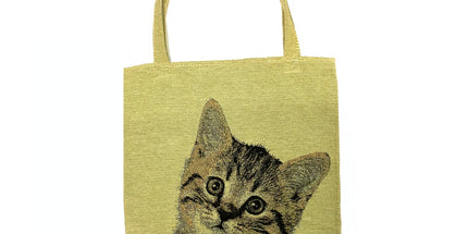 Sac en tissu tissé chat