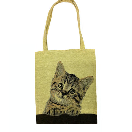 Sac en tissu tissé chat