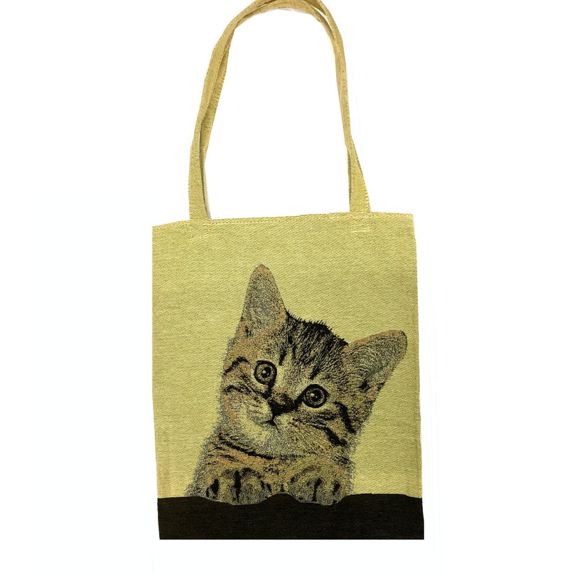 Sac en tissu tissé chat