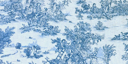 Tissu au mètre coton Toile de jouy Mini Pastorale LB largeur 1m60