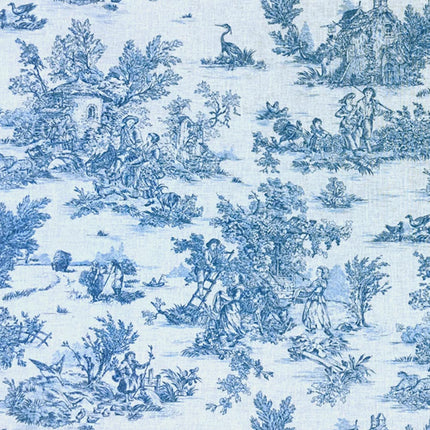 Tissu au mètre coton Toile de jouy Mini Pastorale LB largeur 1m60