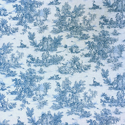 Tissu au mètre coton Toile de jouy Mini Pastorale LB largeur 1m60