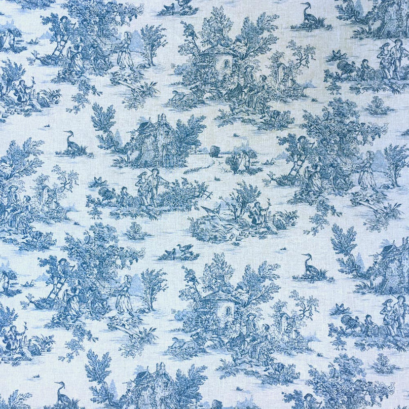 Tissu au mètre coton Toile de jouy Mini Pastorale LB largeur 1m60