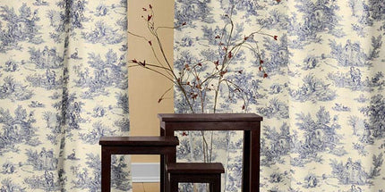 Tissu au mètre coton Toile de jouy Mini Pastorale LB largeur 1m60