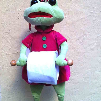 Dérouleur papier toilette grenouille avec réserve