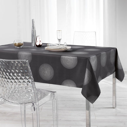 Nappe atome anthracite argent 2m40 x 1m50 anti tache infroissable