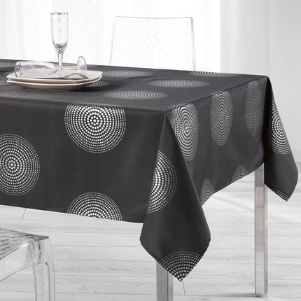 Nappe atome anthracite argent 2m40 x 1m50 anti tache infroissable
