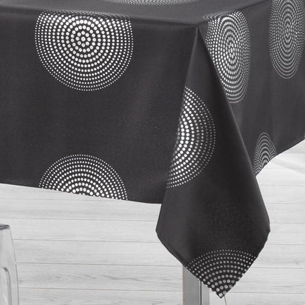 Nappe atome anthracite argent 2m40 x 1m50 anti tache infroissable