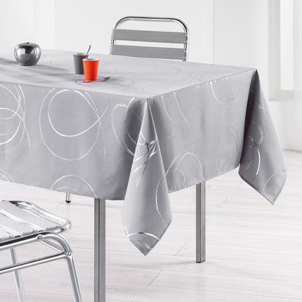 Nappe bully perle argent 2m40 x 1m50 anti tache et infroissable