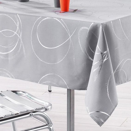 Nappe bully perle argent 2m40 x 1m50 anti tache et infroissable