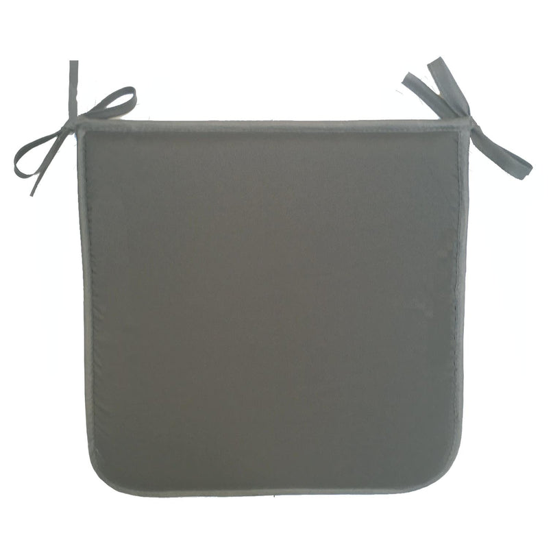 Coussin de chaise anthracite 38 cm x 38 cm à nouettes