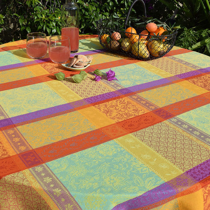 Nappe Carrée 1m80 x 1m80  jacquard téflon Maussane Multico Anti Tache