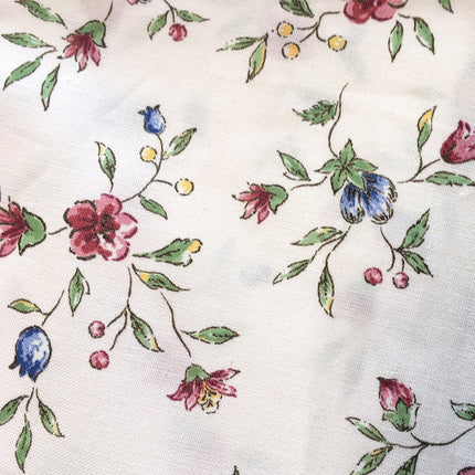 Nappe ronde 1m80 Coton Beaucaire ivoire rose