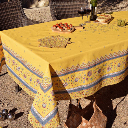 Nappe beaucaire jaune coton  2m50 x 1m55