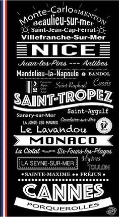 Serviette de plage La Provence MGN 172  90 cm x 170 cm