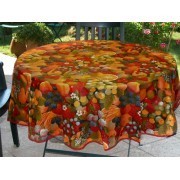 Nappe ronde coton enduit zuccherro 1m70