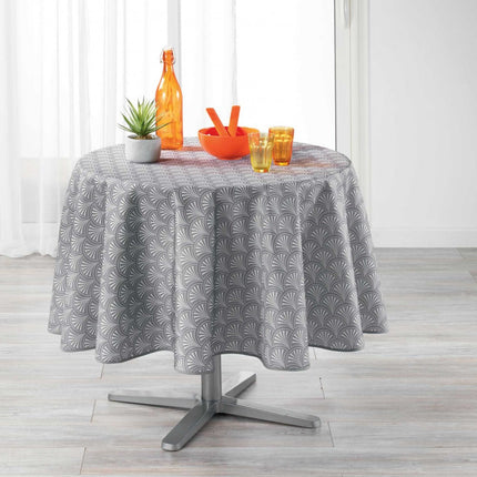 Nappe ronde 1m80 Victory gris anti tache et sans repassage